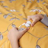 Printed Duvet Cover Set Ochre Flower