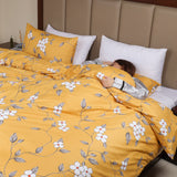 Printed Duvet Cover Set Ochre Flower