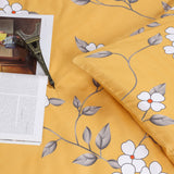 Printed Duvet Cover Set Ochre Flower