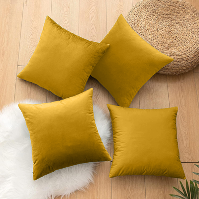 Filled Sofa Cushions & Velvet Covers 4 Pack