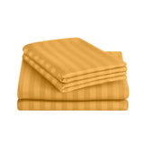 Stripe Ochre Duvet Cover Set With Pillowcases