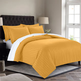 Stripe Ochre Duvet Cover Set With Pillowcases
