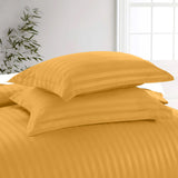 Stripe Ochre Duvet Cover Set With Pillowcases