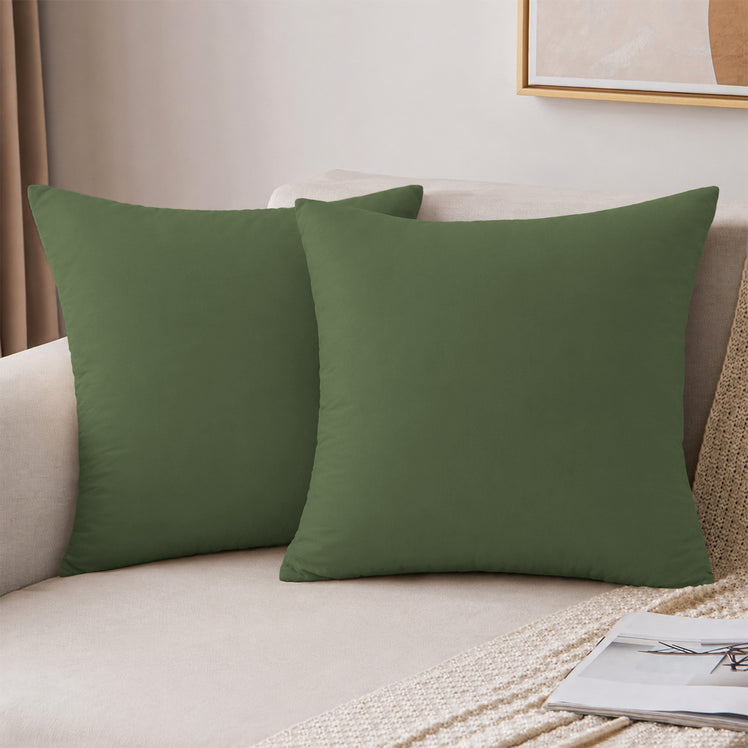 Microfibre Plain Cushion Covers for Sofa & Bed