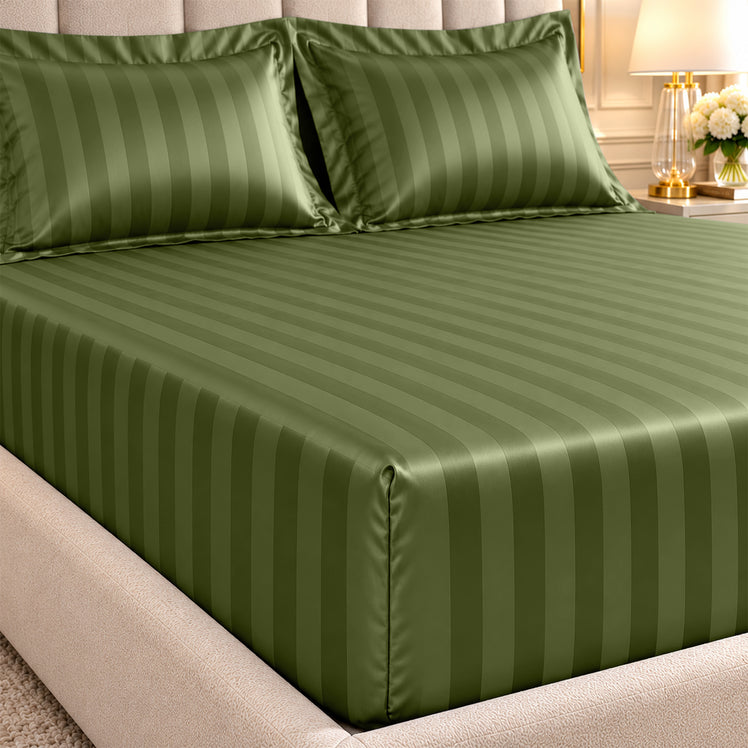 Dobby Stripe Fitted Sheet 40CM