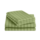 Stripe Olive Green Duvet Cover Set With Pillowcases