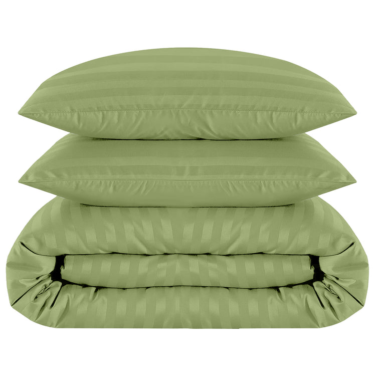 Stripe Duvet Covers Bedding Set with Pillowcases & Fitted Sheet