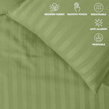 Stripe Duvet Covers Bedding Set with Pillowcases & Fitted Sheet