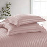 Stripe Peach Duvet Cover Set With Pillowcases