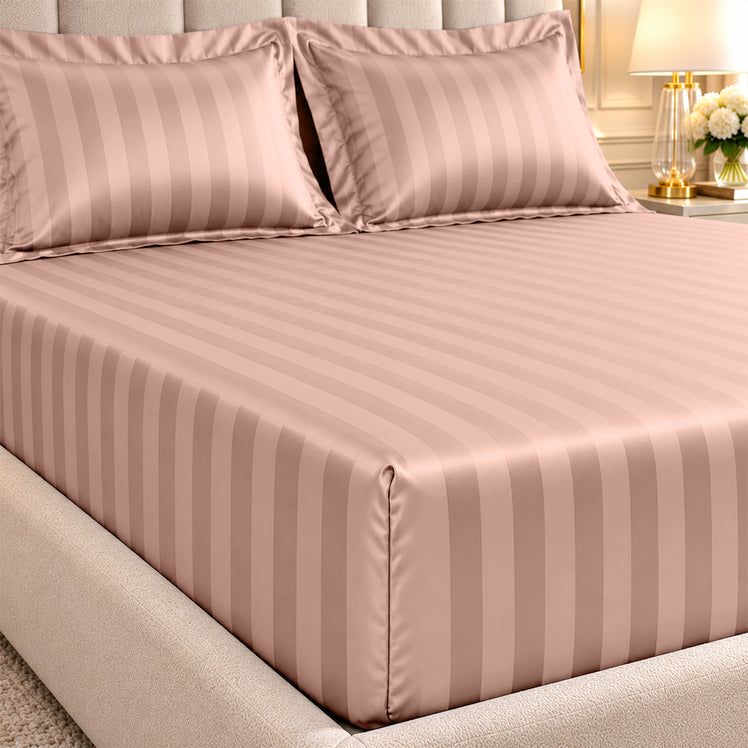 Dobby Stripe Fitted Sheet 40CM