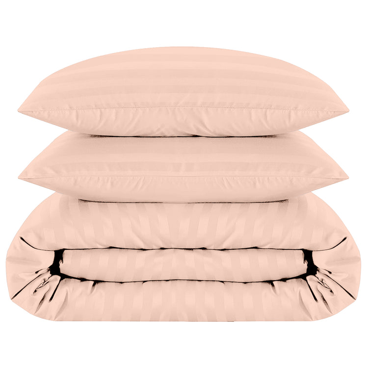 Stripe Duvet Covers Bedding Set with Pillowcases & Fitted Sheet