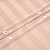 Stripe Peach Duvet Cover Set With Pillowcases
