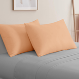 Peach Pillow Cases Plain Pair