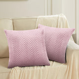 Quilted Embossed Wave Striped Cushion Covers