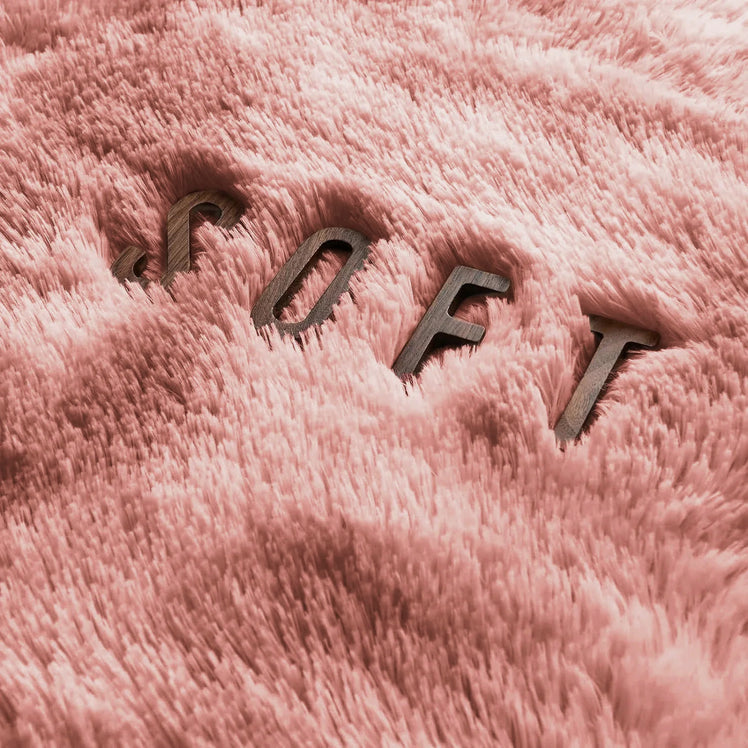 Pink Shaggy Rug Faux Fur Anti Slip Soft Fluffy