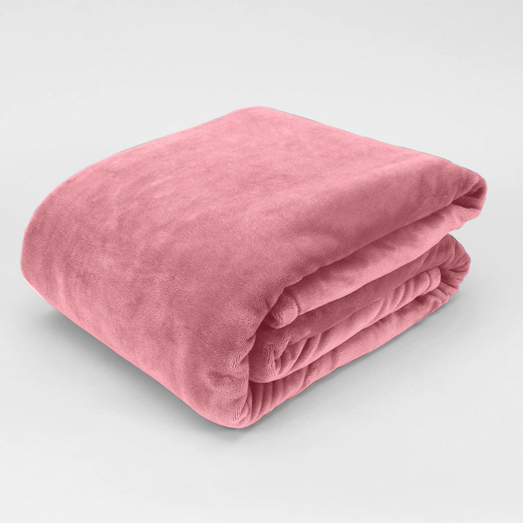 Pink Fleece Blanket Fluffy Throw