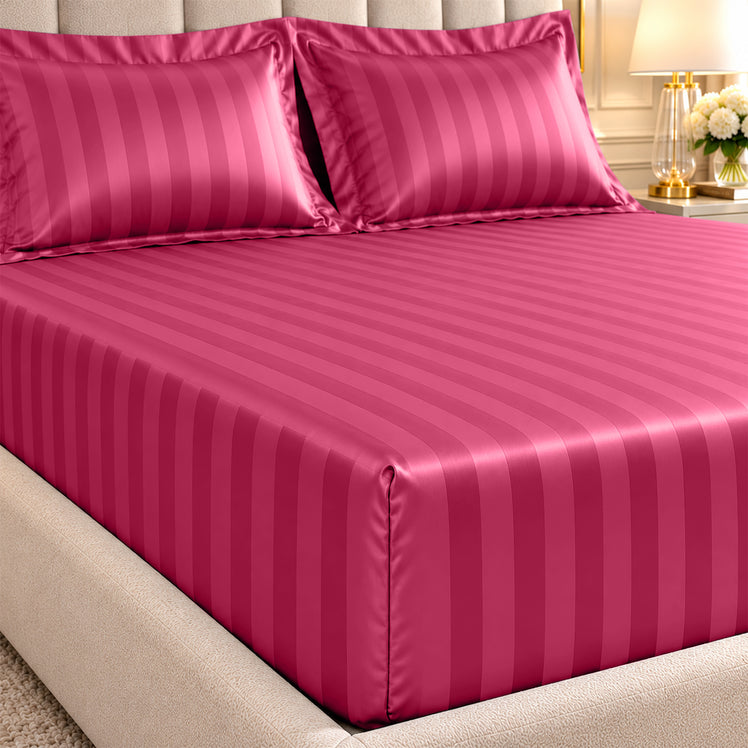 Dobby Stripe Fitted Sheet 40CM