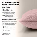Velvet Embossed Pattern Cushion Covers Pebbles