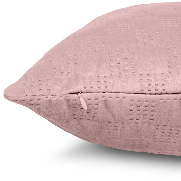 Velvet Embossed Pattern Cushion Covers Check