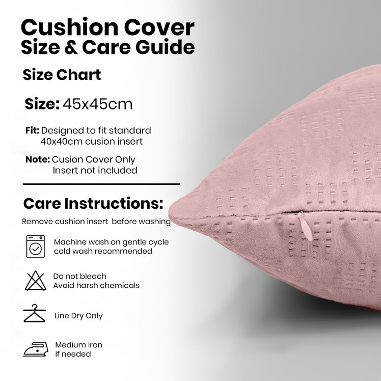 Velvet Embossed Pattern Cushion Covers Check