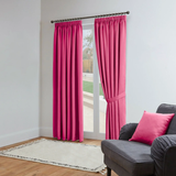 Pencil Pleat Blackout Curtains Pink