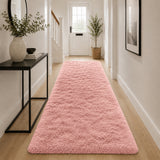 Pink Shaggy Rug Faux Fur Anti Slip Soft Fluffy