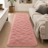 Pink Shaggy Rug Faux Fur Anti Slip Soft Fluffy