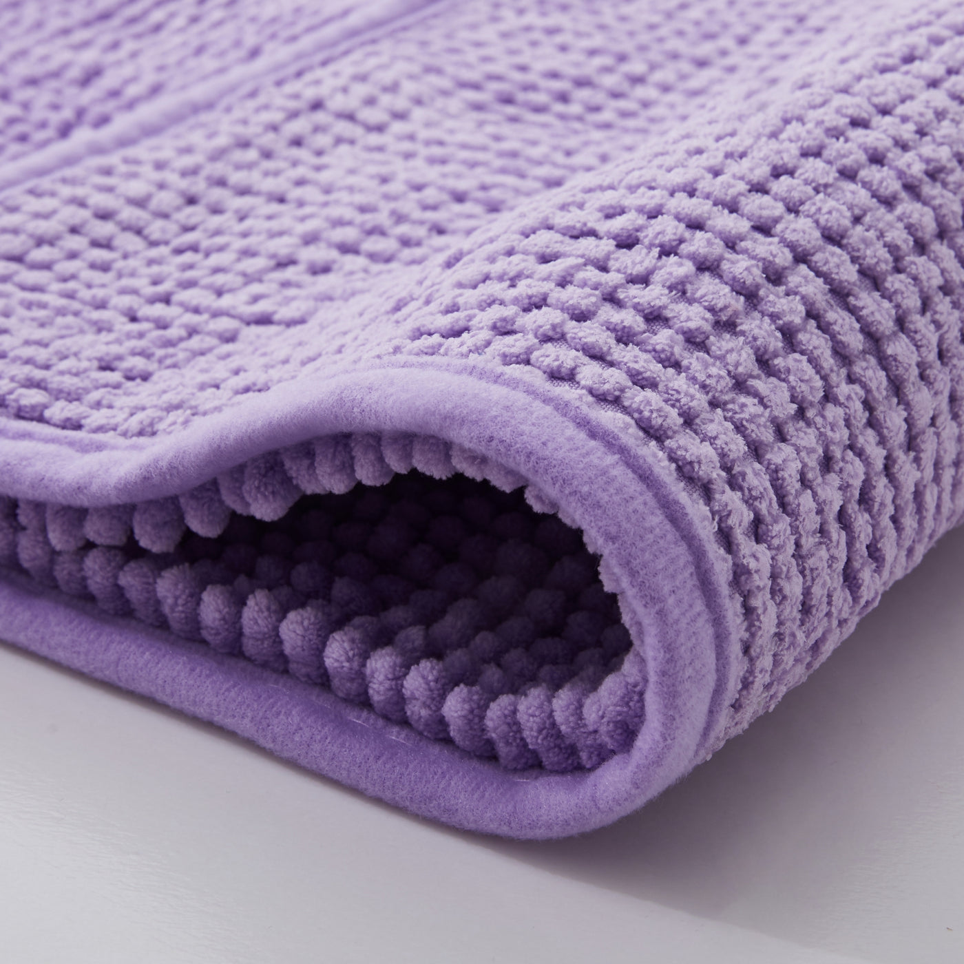 Chenille Bath Mat Purple