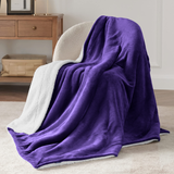 Purple Sherpa Throw Blanket