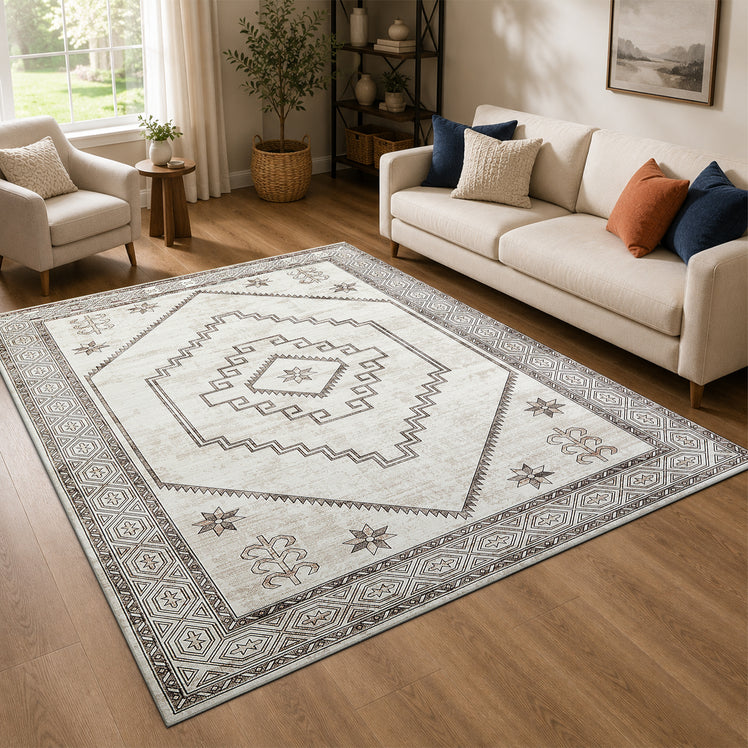 Vintage Large Rug Carpet Cashmere Radiant