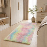 Faux Fur Anti Slip Soft Plush Shaggy Rug Rainbow