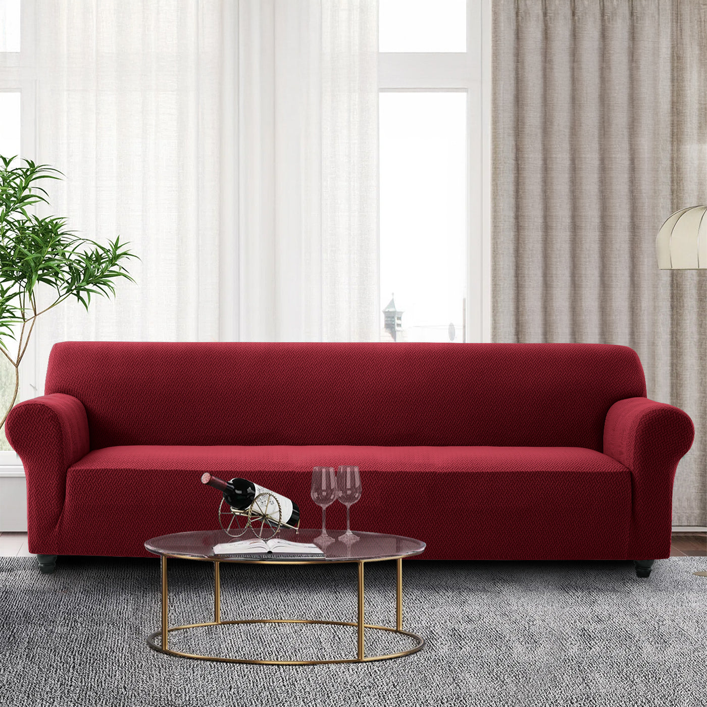 Stretch Sofa Covers Red