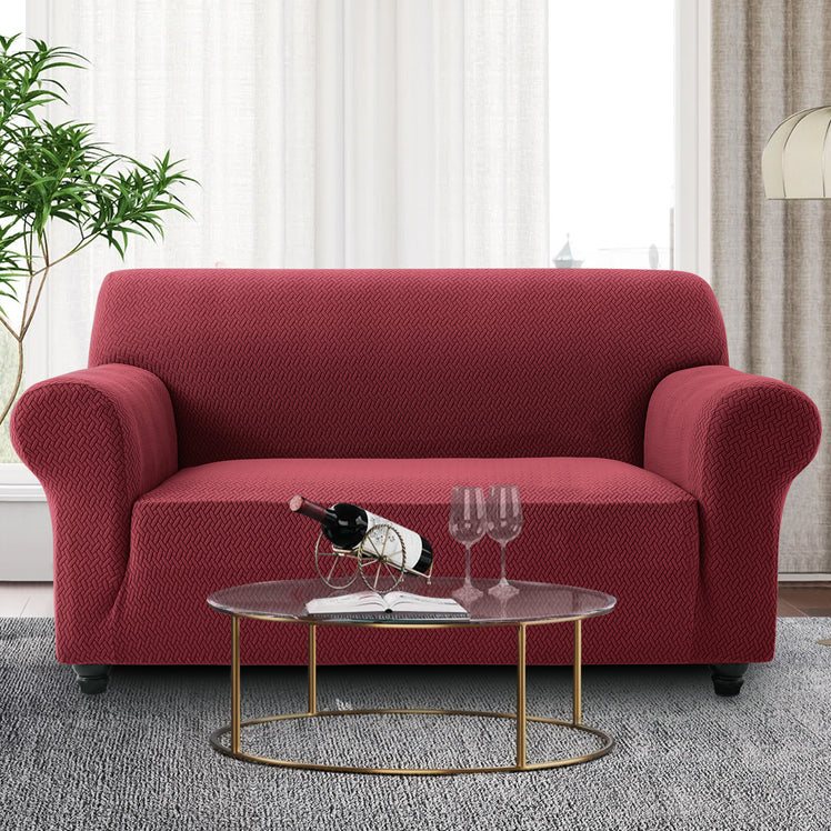 Red Stretch Sofa Cover