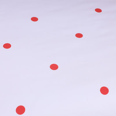Doted Printed Reversible Duvet Cover Set Red/White