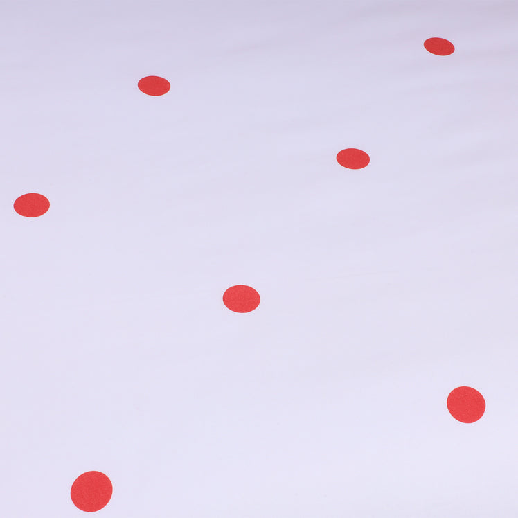 Doted Printed Reversible Duvet Cover Set Red/White