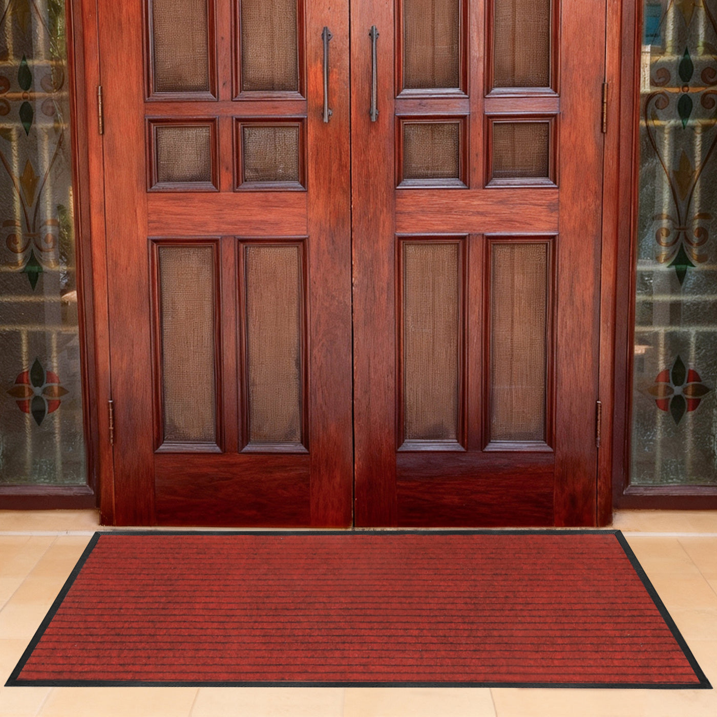 Floor Mats Extra Long Washable Anti Slip Burgundy