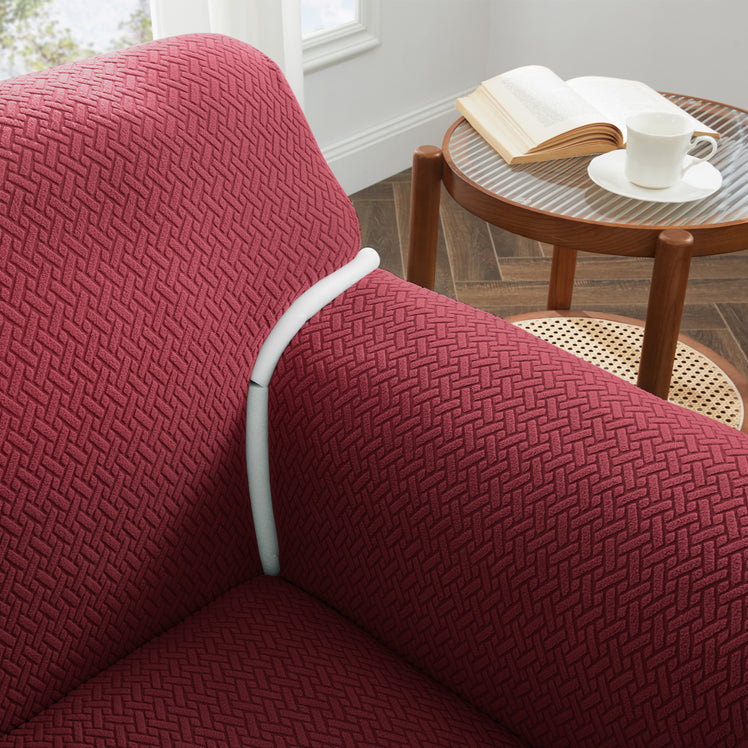 Red Stretch Sofa Cover