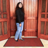 Floor Mats Extra Long Washable Anti Slip Burgundy