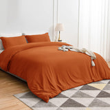 Plain Rust Duvet Cover