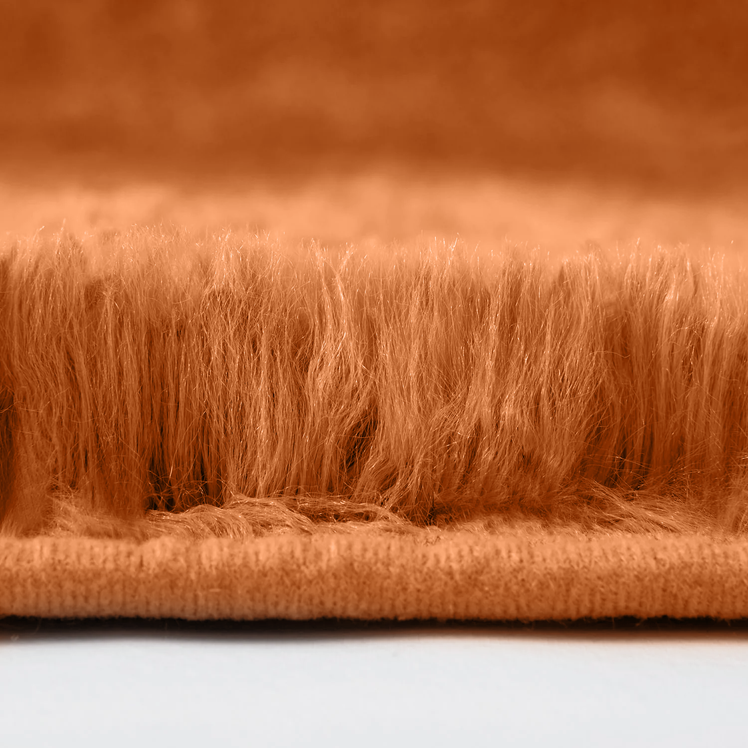 Faux Fur Anti Slip Soft Plush Shaggy Rug Rust
