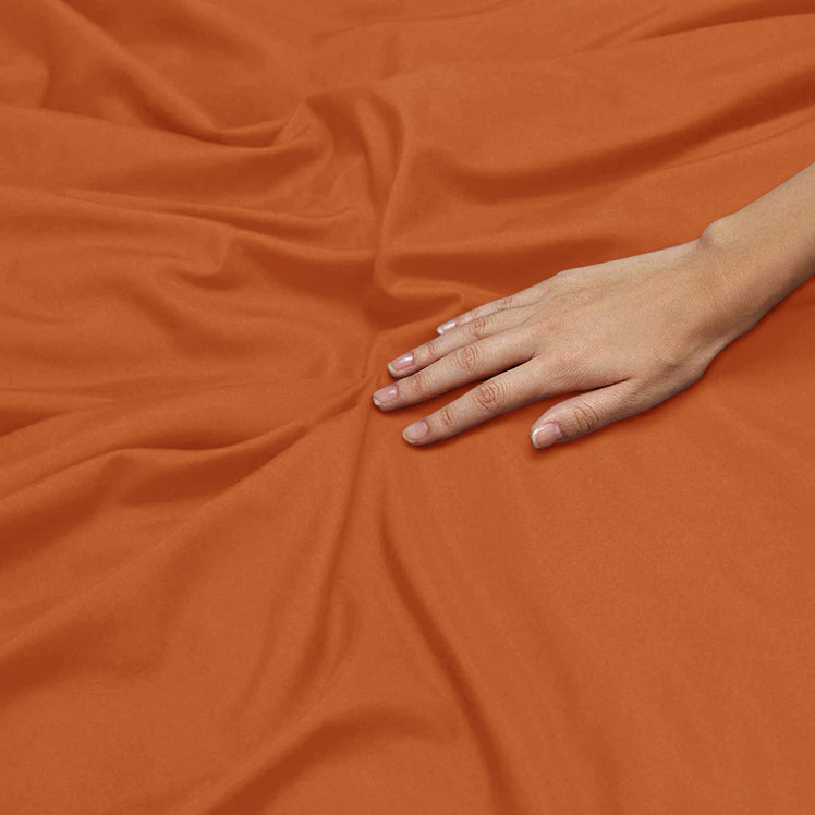Extra Deep Fitted Sheet Rust 40CM