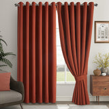 Blackout Linen Curtains, Eyelet Design - Thick & Heavy