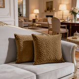 Velvet Embossed Pattern Cushion Covers Pebbles
