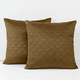 Velvet Embossed Pattern Cushion Covers Check