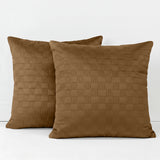Velvet Embossed Pattern Cushion Covers Check