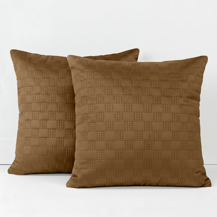 Velvet Embossed Pattern Cushion Covers Check