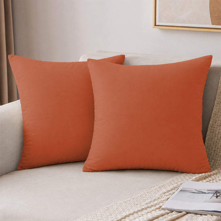 Microfibre Plain Cushion Covers for Sofa & Bed
