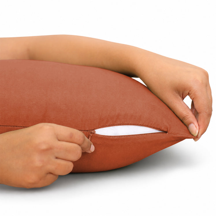 Microfibre Plain Cushion Covers for Sofa & Bed