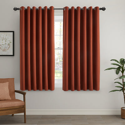 Blackout Linen Curtains, Eyelet Design - Thick & Heavy
