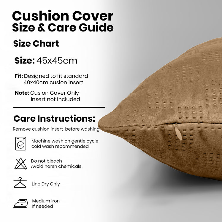 Velvet Embossed Pattern Cushion Covers Check